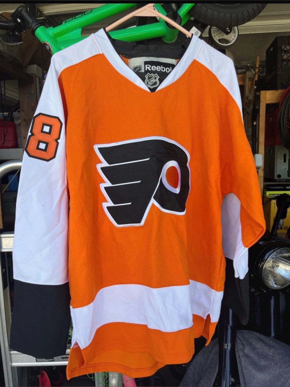 Reebok Youth Philadelphia Flyers Orange, White & Black Hockey Jersey